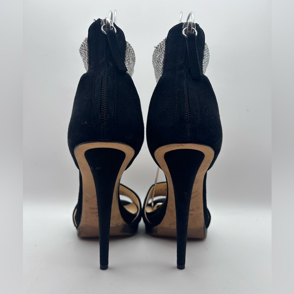 Giuseppe Zanotti Crystal-Cuff High Heel Stiletto Sandals in Black Suede Sz 36.5 - Picture 7 of 16
